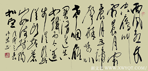 白小乐作品《忆秦娥 娄山关》 规格：140cmx70cm 创作年代：2018年